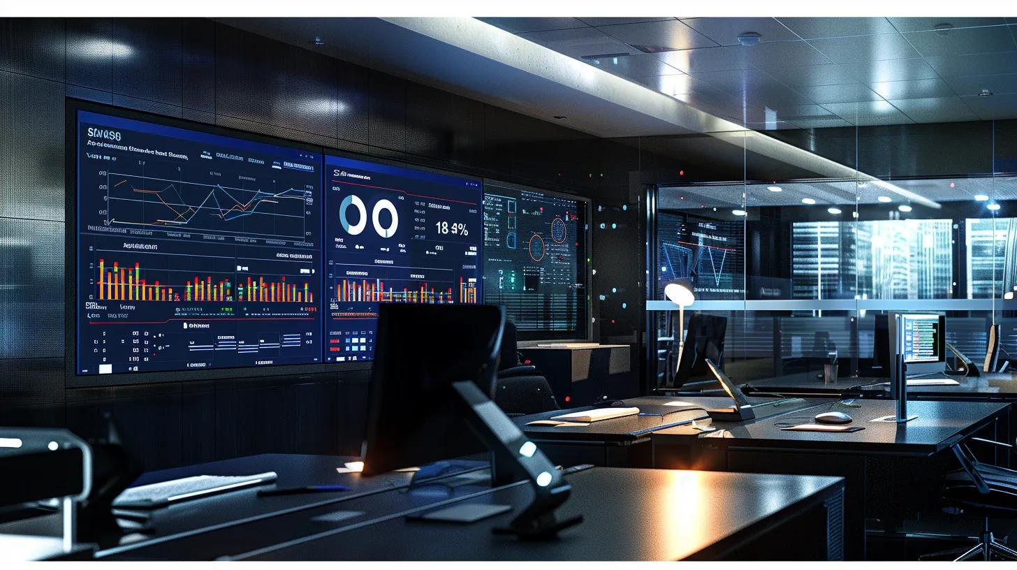 a modern office workspace is depicted with a sleek computer screen displaying colorful graphs and metrics, embodying a comprehensive seo audit process amidst stylish decor and advanced technology. | Day by Day Digital a modern office workspace is depicted with a sleek computer screen displaying colorful graphs and metrics, embodying a comprehensive seo audit process amidst stylish decor and advanced technology.