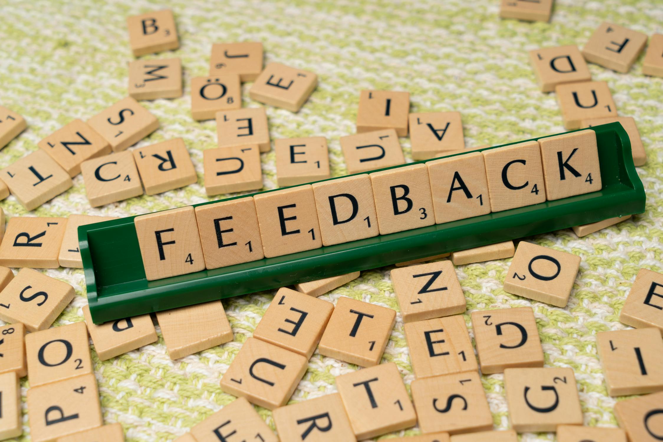 free photo of the word feedback is spelled out with scrabble tilesjpeg | Day by Day Digital 'feedback' word blocks'feedback' word blocks