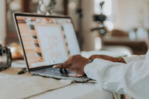 man working to improve website SEO